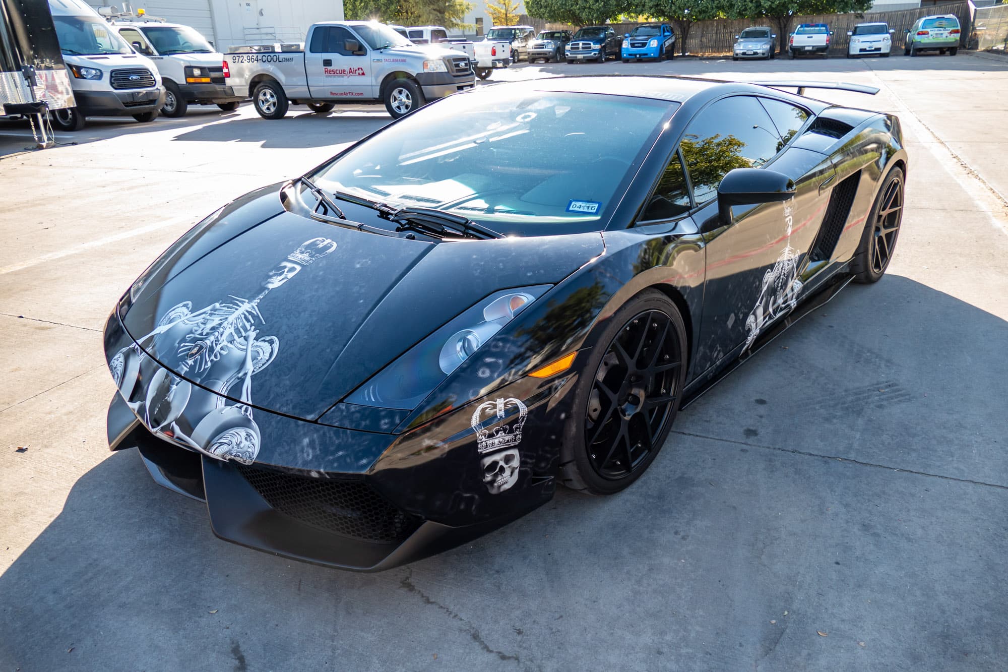 Texas flag themed Lamborghini color wrap